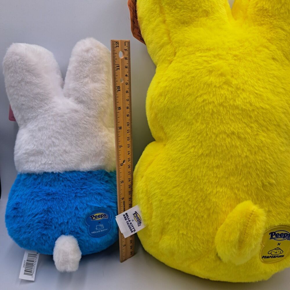 2025 Peeps x Hello Kitty Easter 18 Inch & 12 Inch Plush Lot - Picture 10 of 11